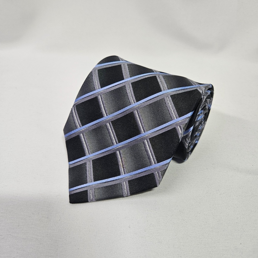 Pavone 100% Silk Made in Italy Men Tie Geometric Print 4"‎ x 58.5"